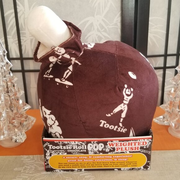 Tootsie Roll Chocolate Pop Weighted Plush - NEW! - Picture 2 of 3